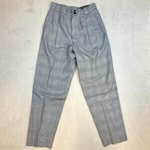 Giorgio Sant'Angelo Collectible Gold 100% Wool Plaid Pants size 10 sku125-LRS